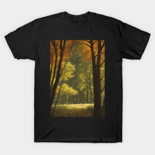 Autumn Scene - Fall in a Maple Forest T-Shirt